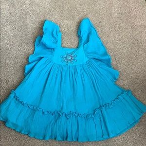 Well Dressed Wolf blue angel sleeve dress/tunic